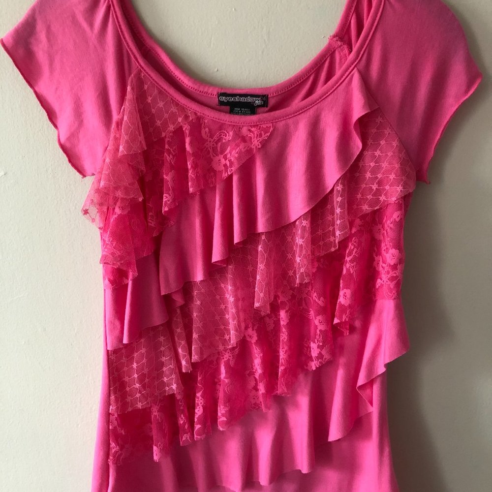 Girl's Pink Short-Sleeve Top